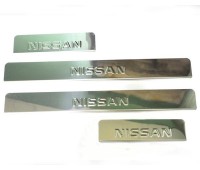 Накладки на пороги Nissan-Almera-N17 штамп
